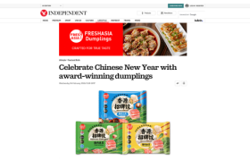 香源水饺亮相英国新年专题，展现中国食品品牌力